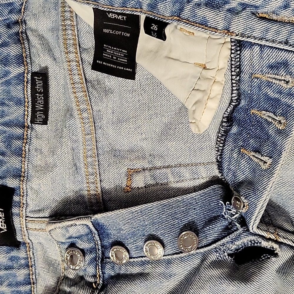 Jean high rise shorts